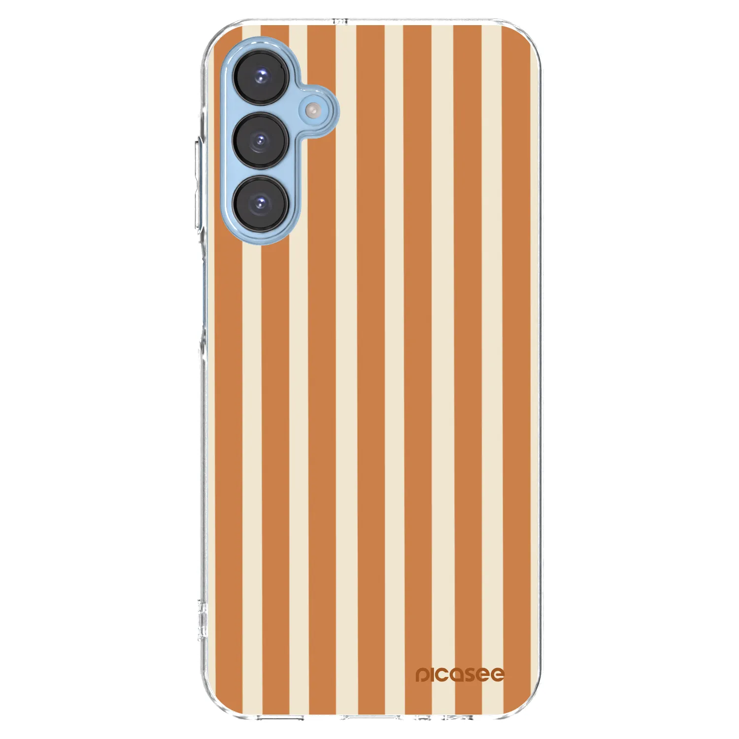 Picasee silikonový průhledný obal pro Samsung Galaxy A15 A156B 5G - Orange lines
