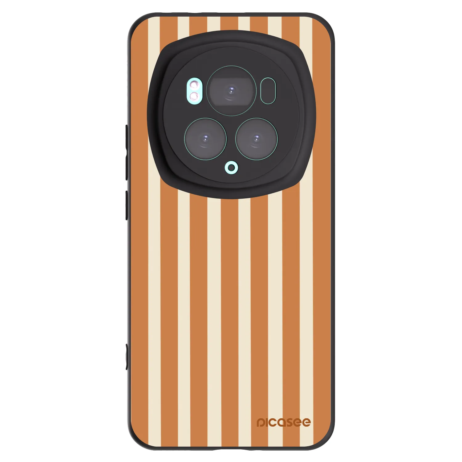 Picasee silikonový černý obal pro Honor Magic6 Pro - Orange lines