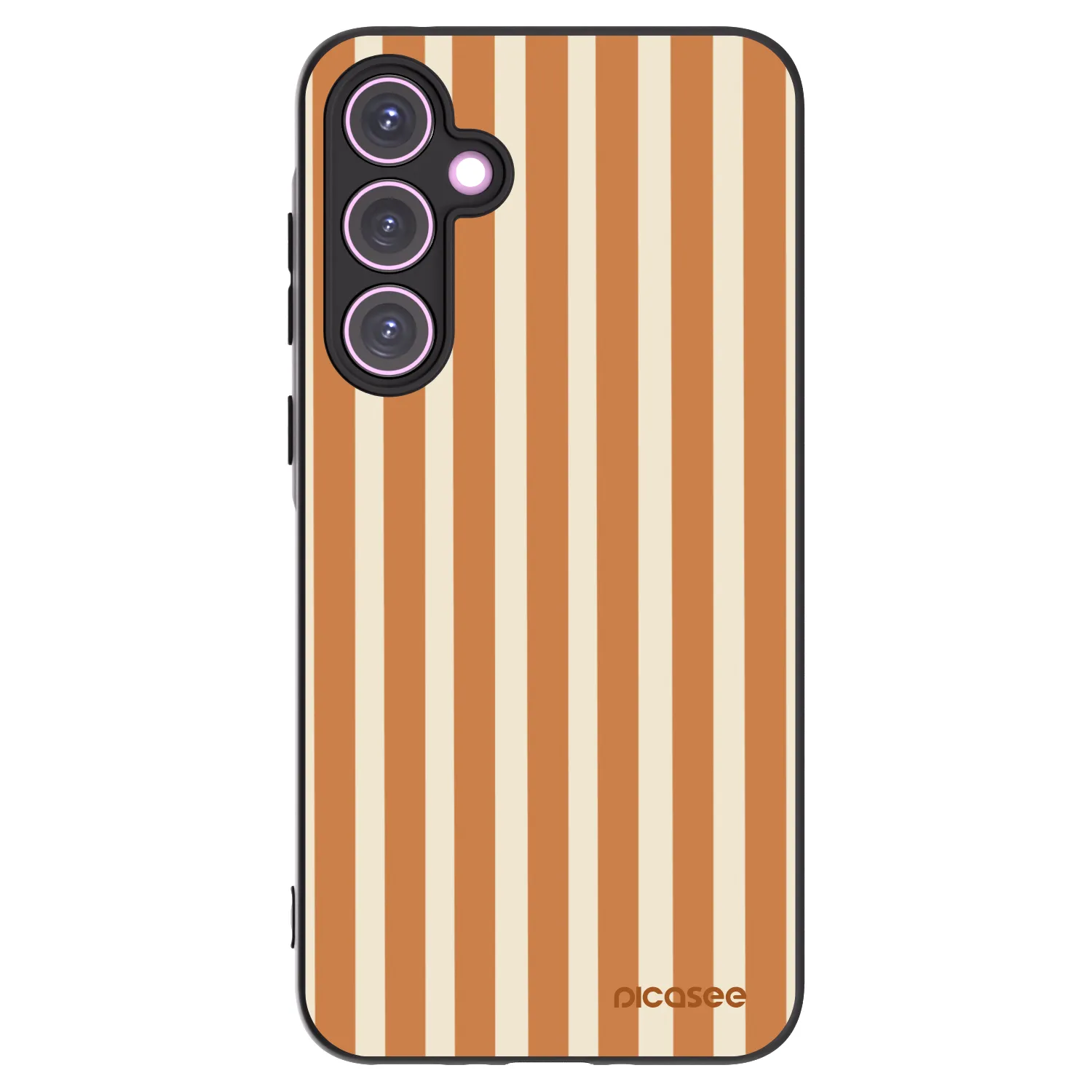 Picasee silikonový černý obal pro Samsung Galaxy A35 5G A356B - Orange lines