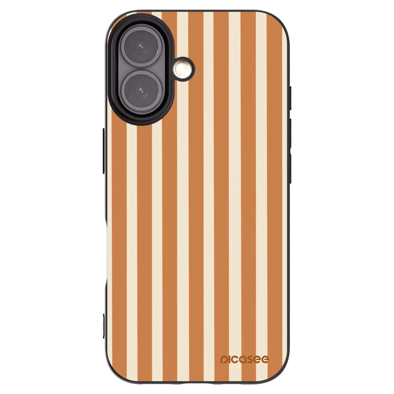 Picasee silikonový černý obal pro Apple iPhone 16 - Orange lines