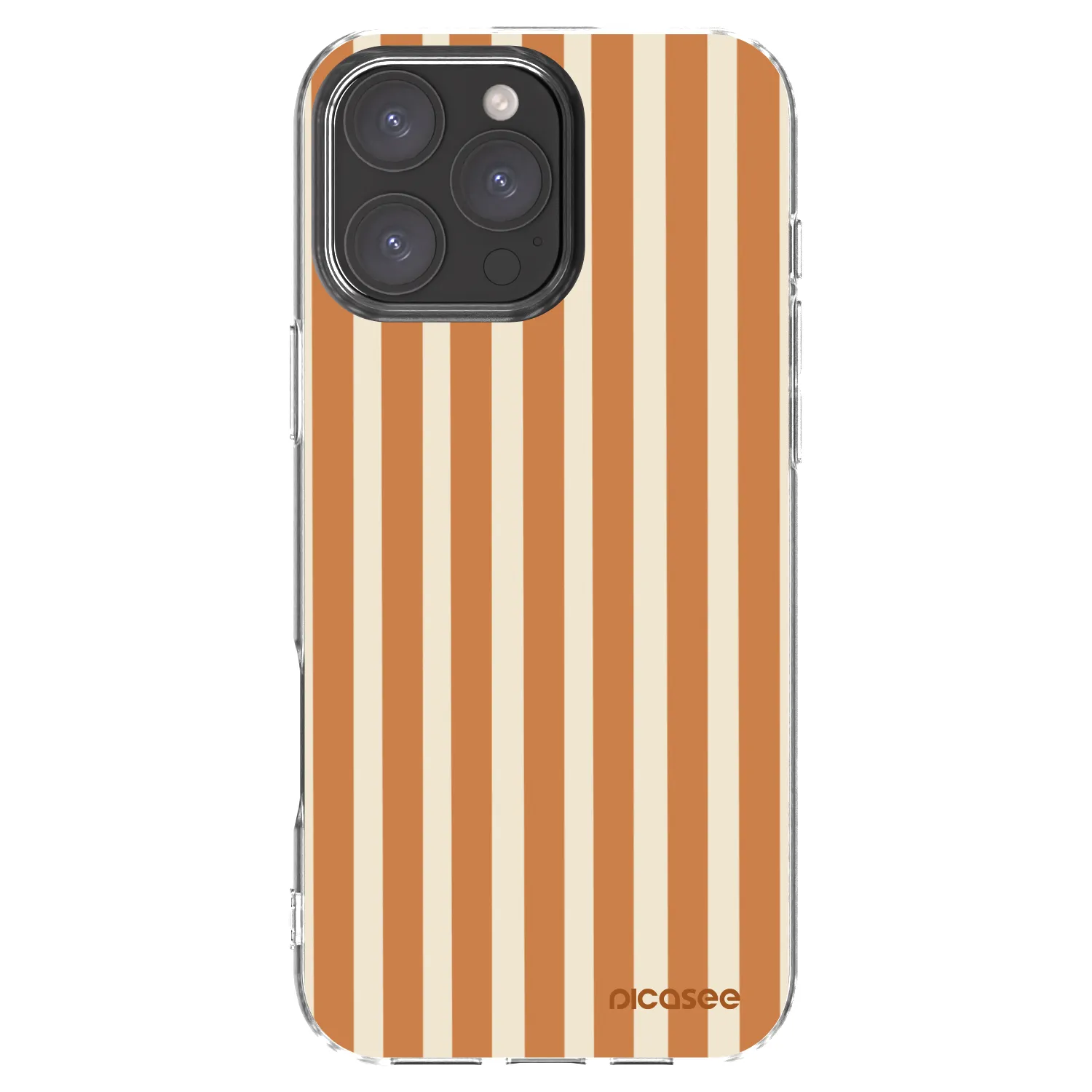Picasee silikonový průhledný obal pro Apple iPhone 16 Pro Max - Orange lines