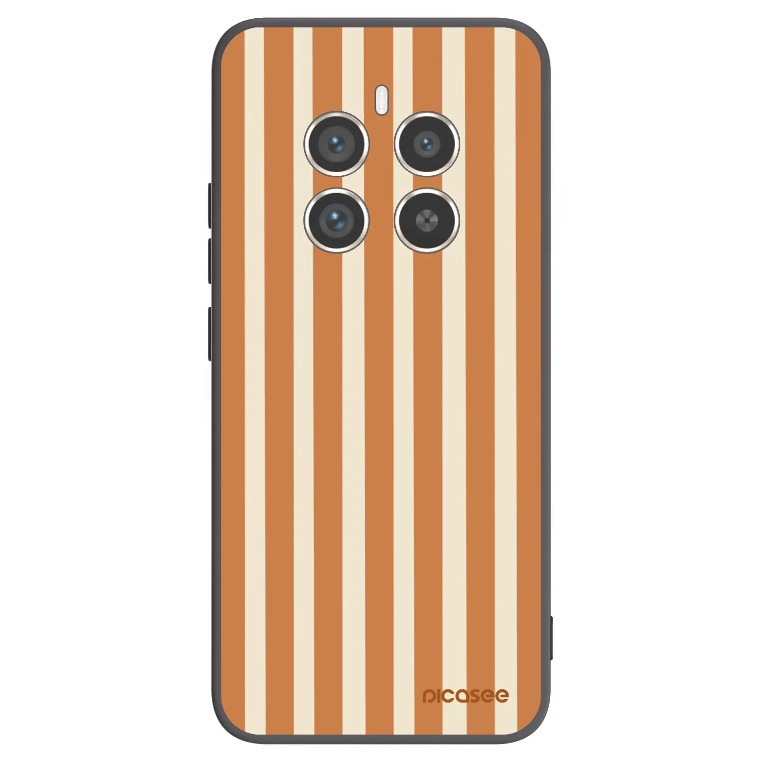 Picasee silikonový černý obal pro Realme 12 Pro 5G - Orange lines
