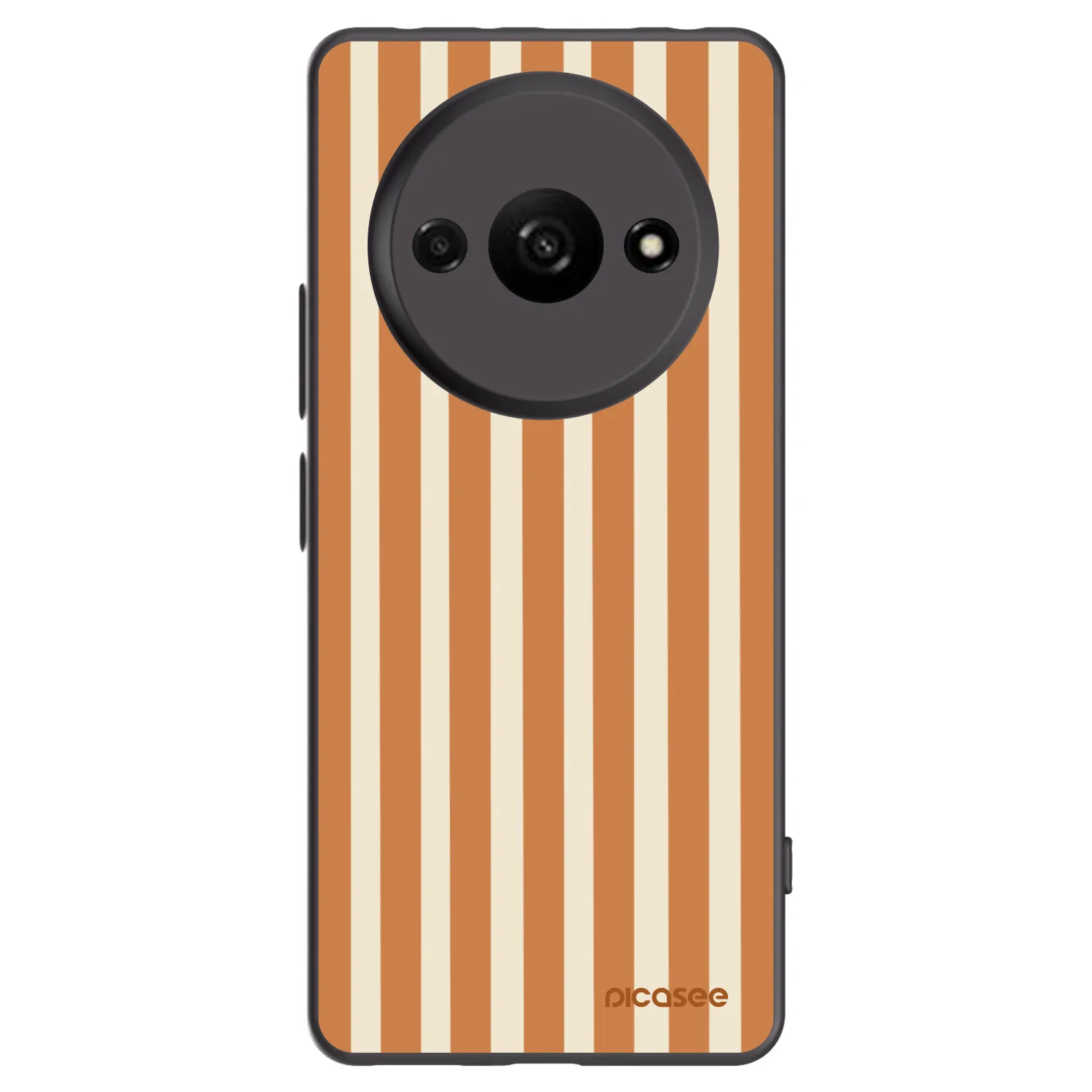 Picasee silikonový černý obal pro Xiaomi Redmi A3 - Orange lines