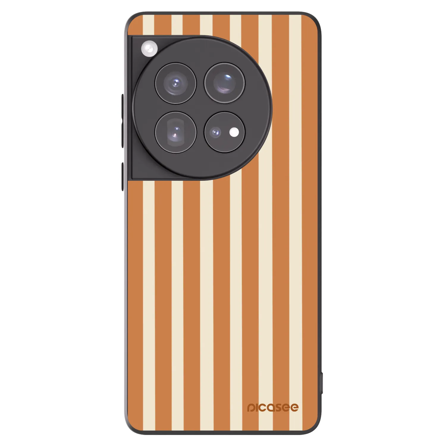 Picasee silikonový černý obal pro OnePlus 12 5G - Orange lines