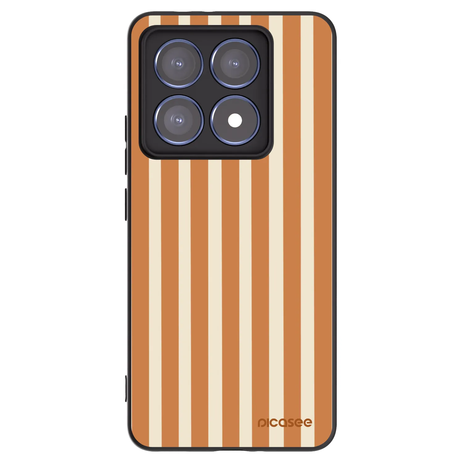 Picasee silikonový černý obal pro Xiaomi 14T Pro - Orange lines