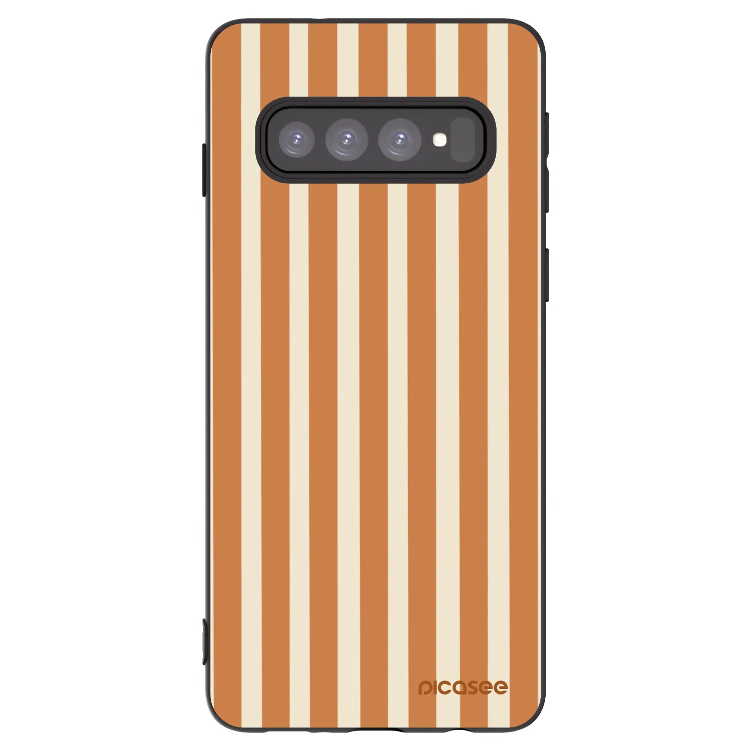 Picasee silikonový černý obal pro Samsung Galaxy S10 G973 - Orange lines