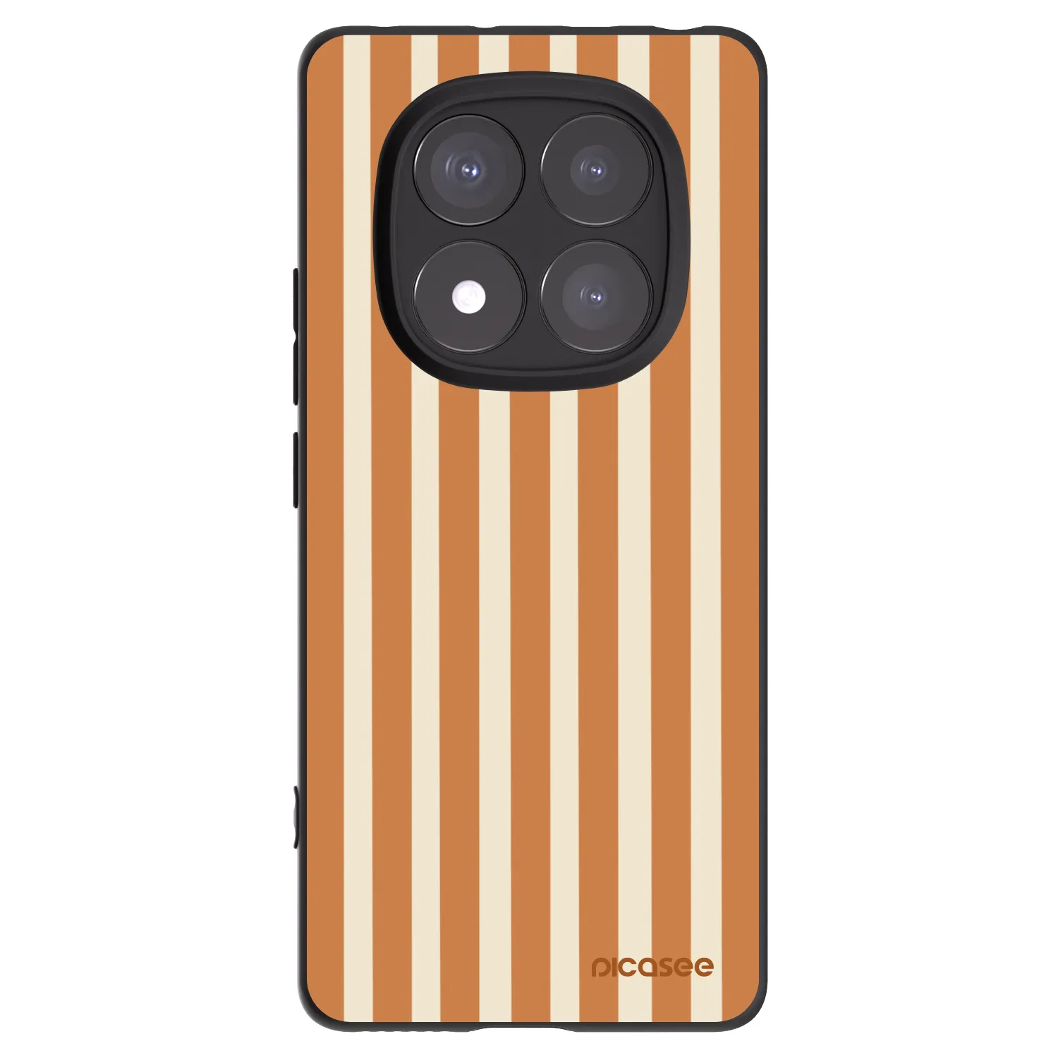 Picasee silikonový černý obal pro Xiaomi Redmi Note 14 Pro+ 5G - Orange lines