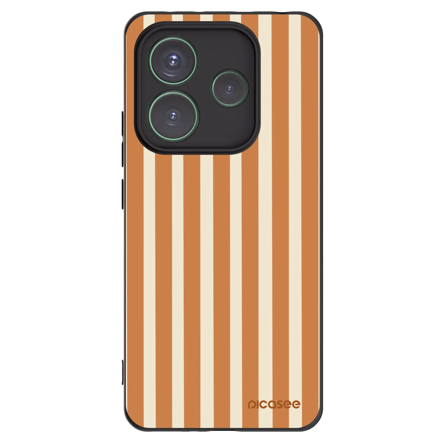 Picasee silikonový černý obal pro Xiaomi Redmi Note 14 5G - Orange lines
