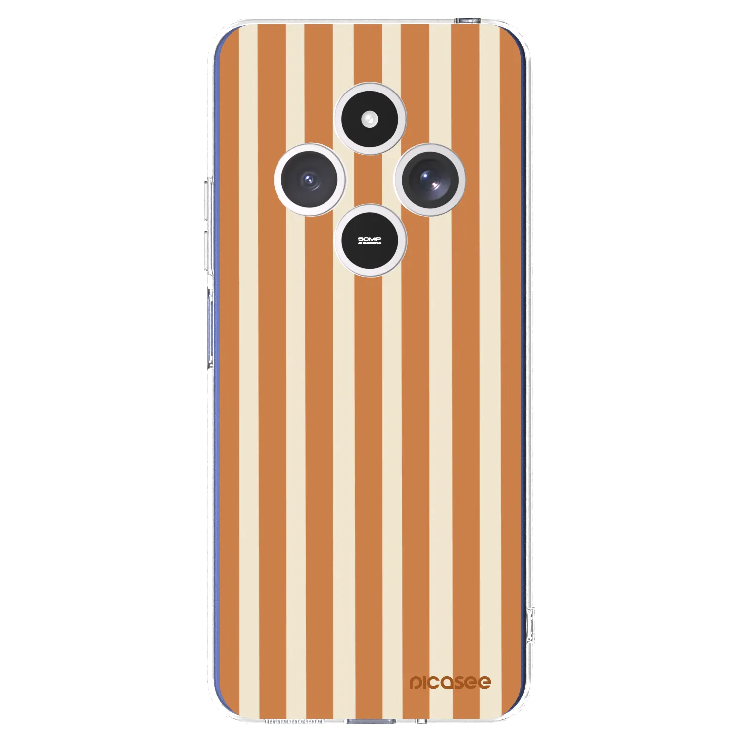 Picasee silikonový průhledný obal pro Xiaomi Redmi 14C - Orange lines