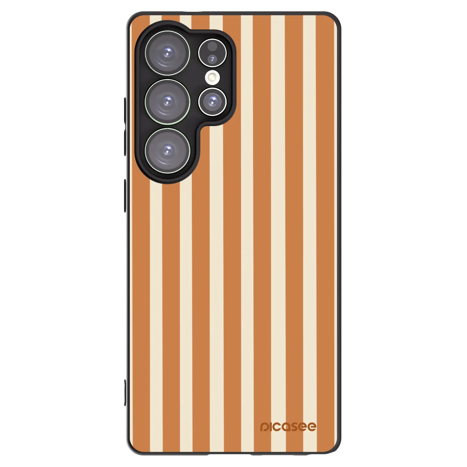 Picasee silikonový černý obal pro Samsung Galaxy S25 Ultra 5G - Orange lines