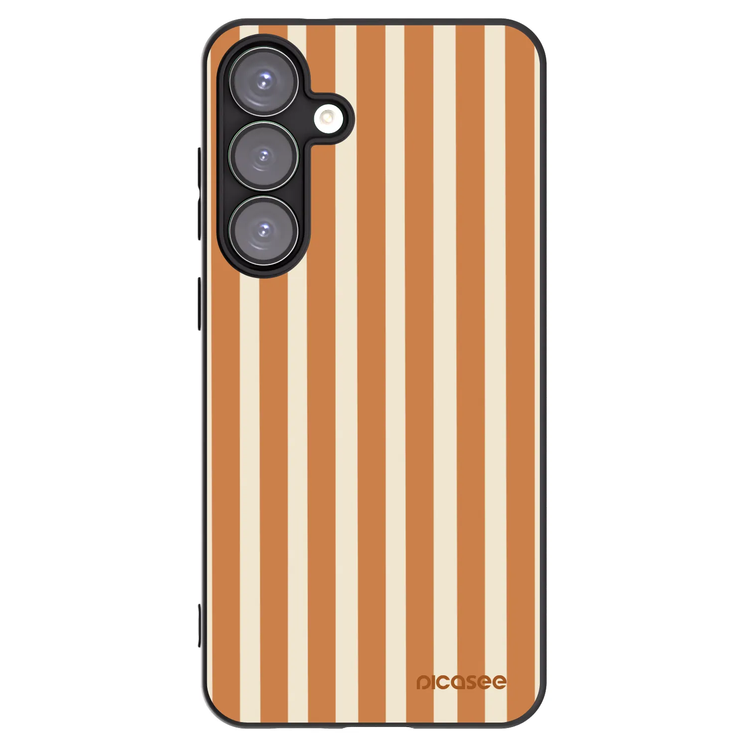 Picasee silikonový černý obal pro Samsung Galaxy S25+ 5G - Orange lines