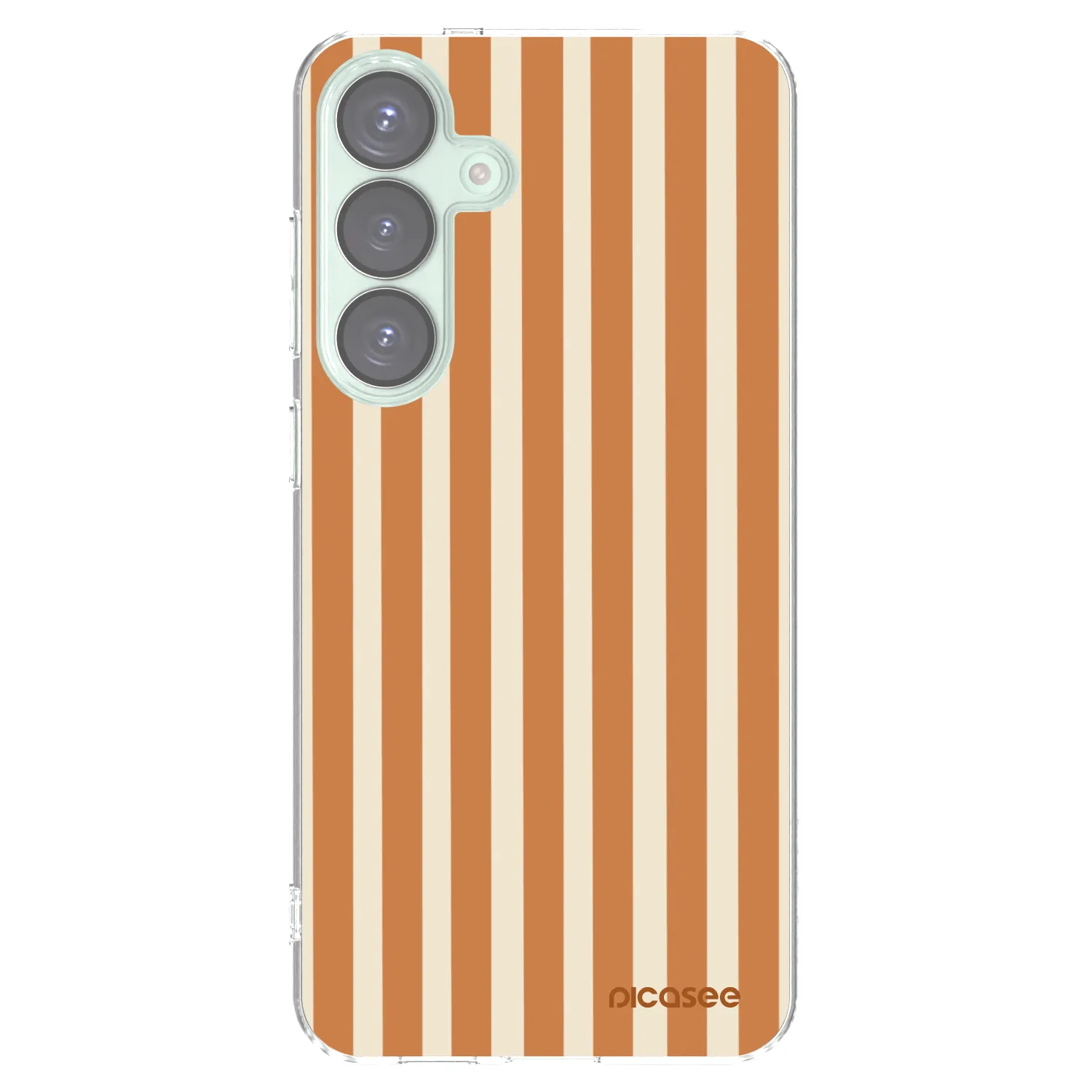 Picasee silikonový průhledný obal pro Samsung Galaxy S25+ 5G - Orange lines