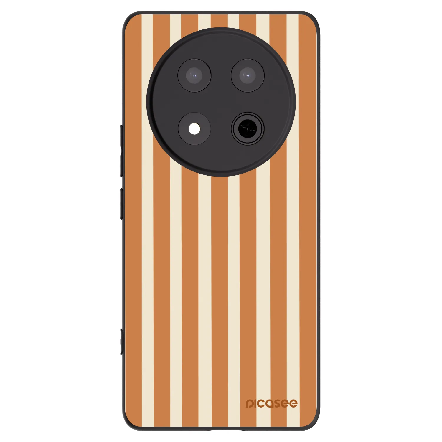 Picasee silikonový černý obal pro Honor Magic7 Lite 5G - Orange lines