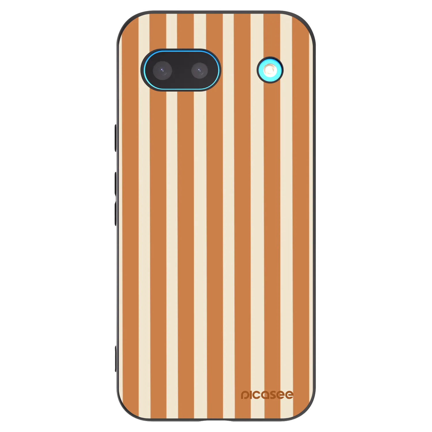 Picasee silikonový černý obal pro Google Pixel 8 - Orange lines