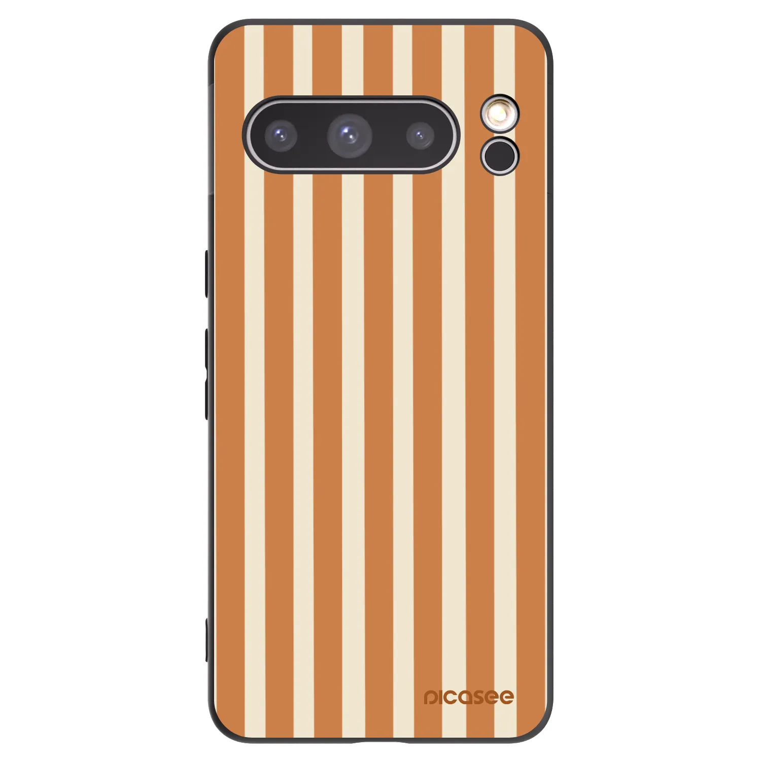 Picasee silikonový černý obal pro Google Pixel 8 Pro - Orange lines