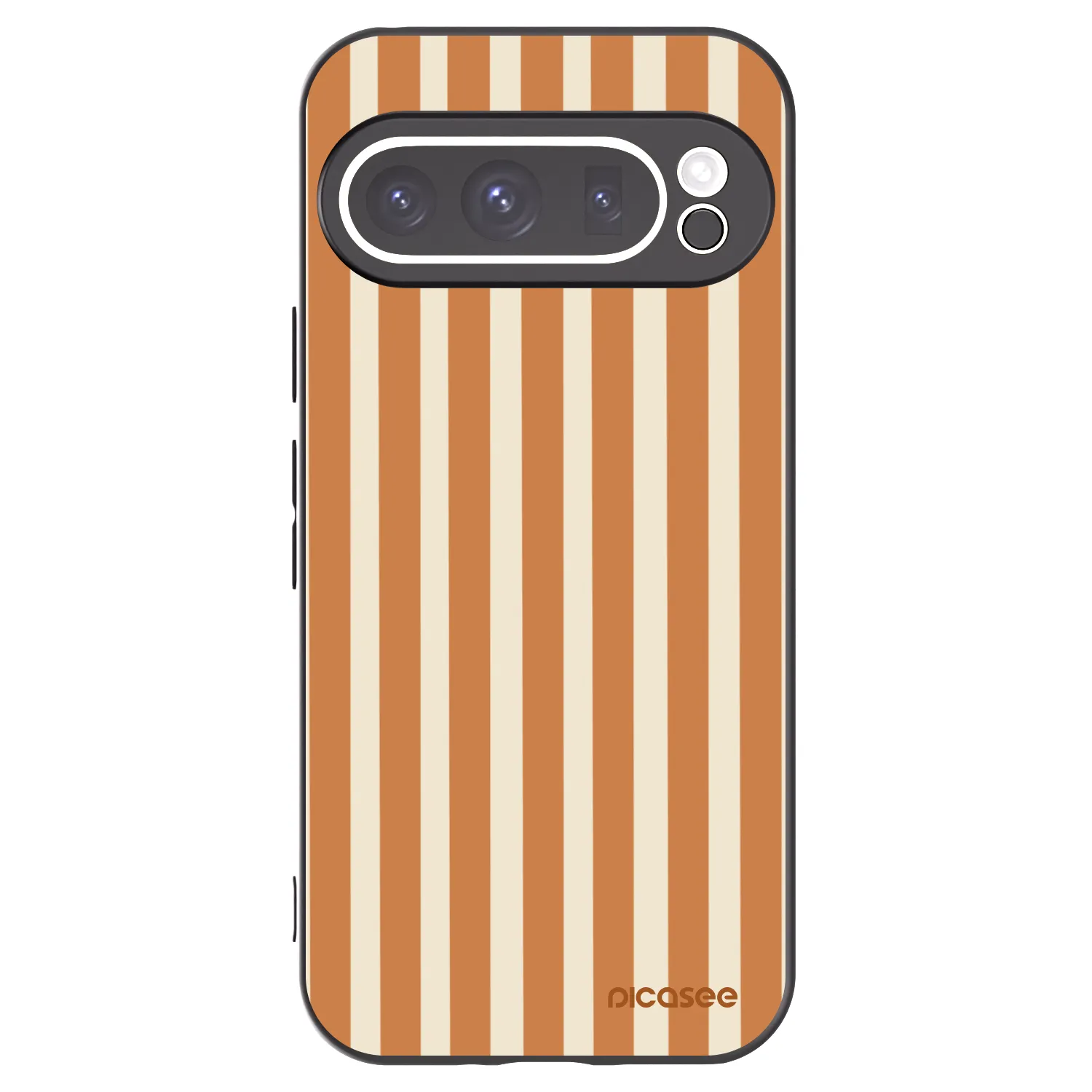Picasee silikonový černý obal pro Google Pixel 9 Pro - Orange lines