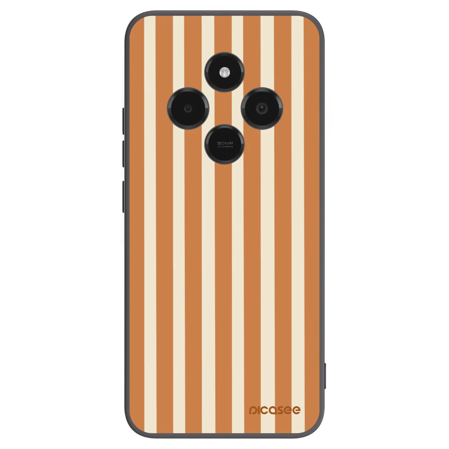 Picasee silikonový černý obal pro Xiaomi Poco C75 - Orange lines