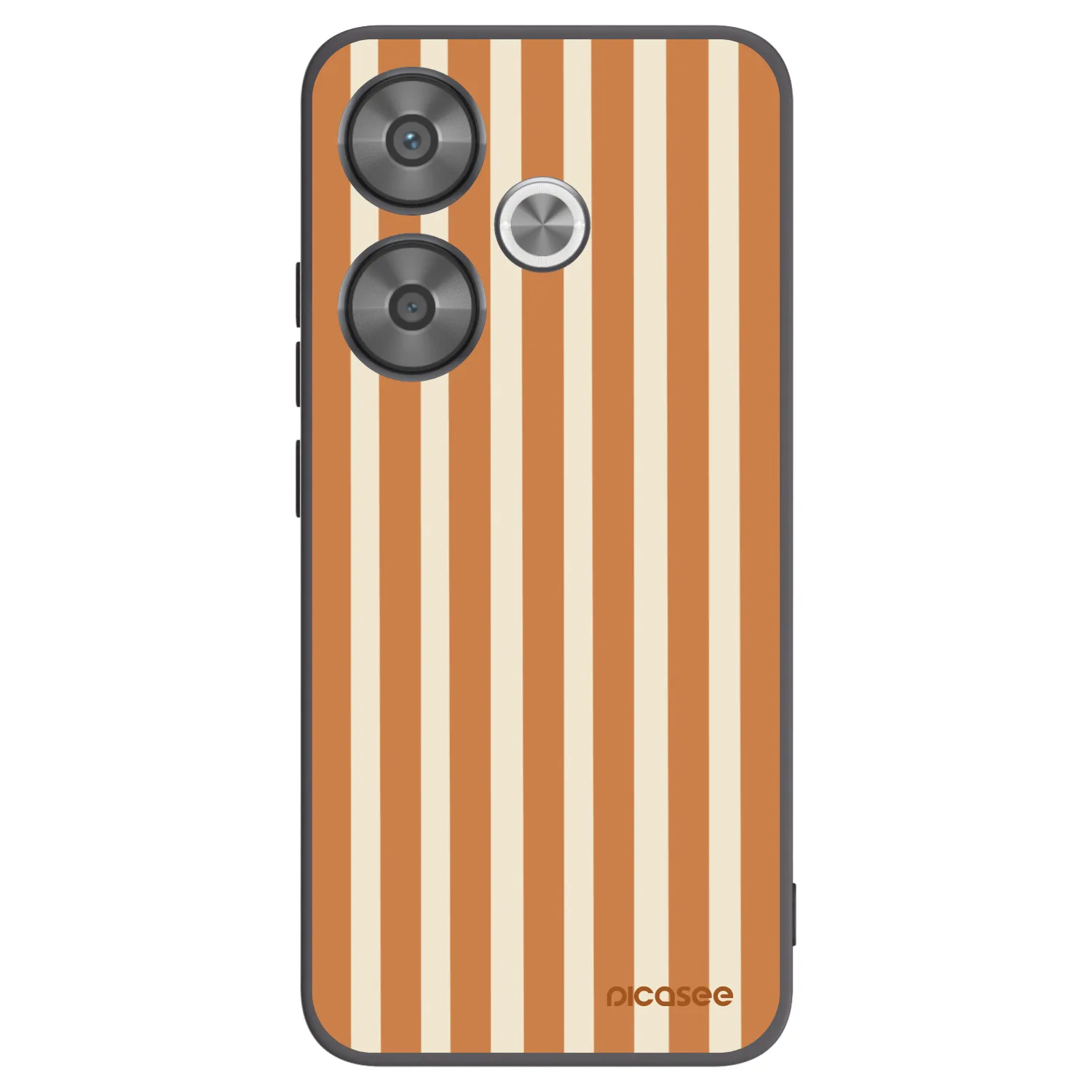 Picasee silikonový černý obal pro Xiaomi Poco F6 - Orange lines