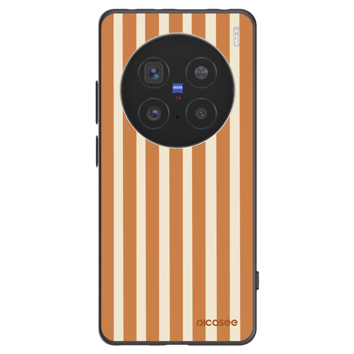 Picasee silikonový černý obal pro Vivo X200 Pro - Orange lines