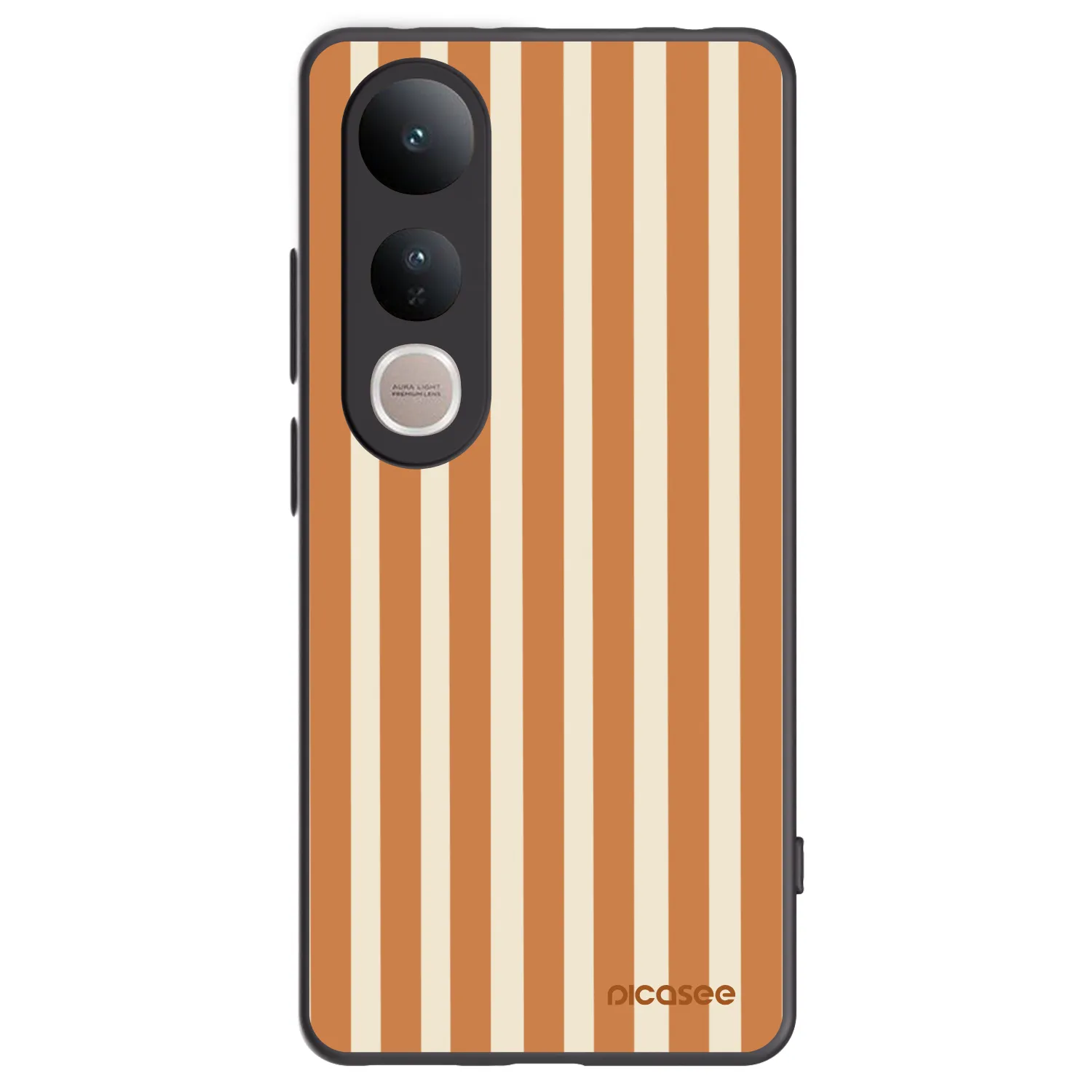 Picasee silikonový černý obal pro Vivo V50 Lite 5G - Orange lines