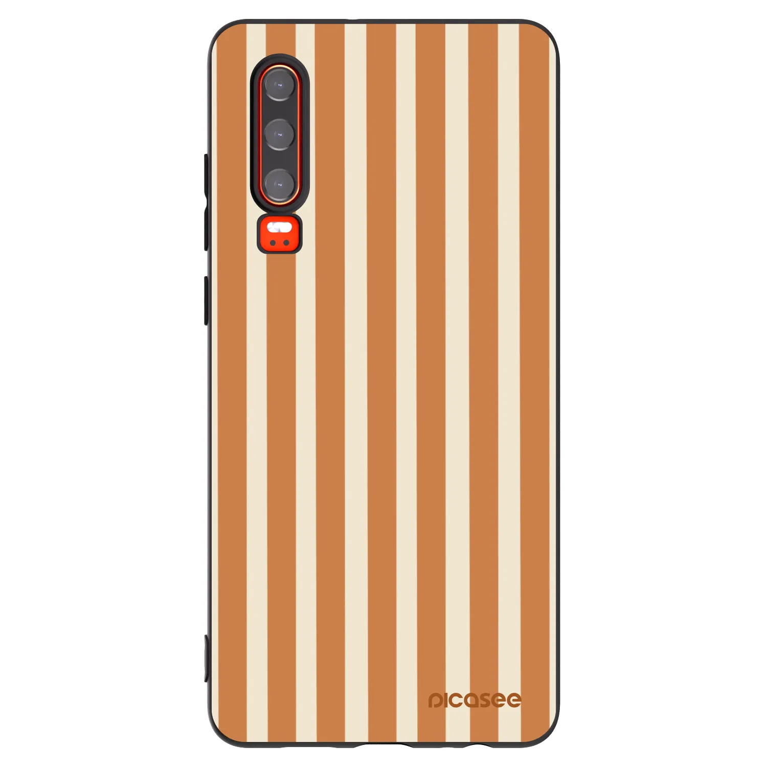Picasee silikonový černý obal pro Huawei P30 - Orange lines