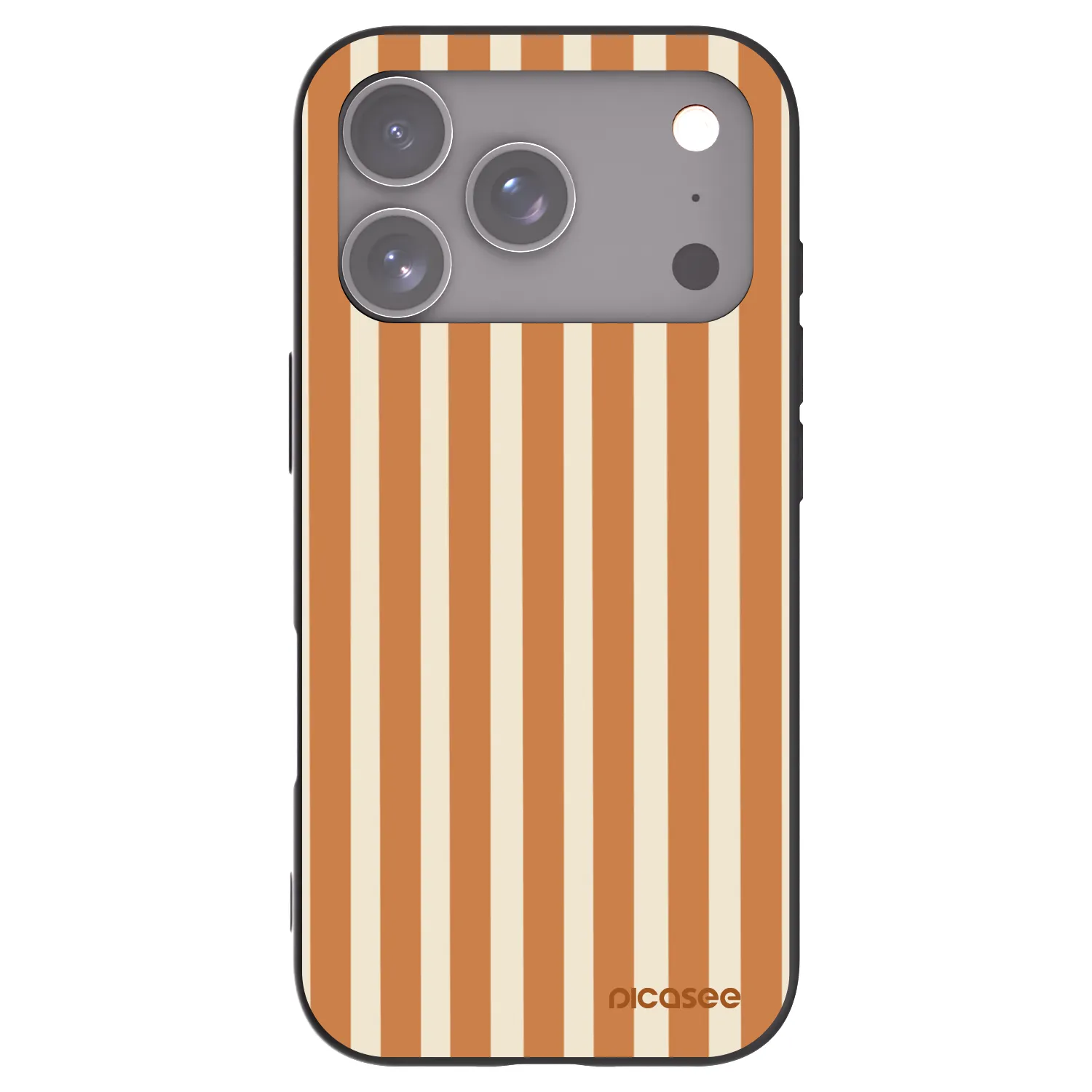 Picasee silikonový černý obal pro Apple iPhone 17 Pro - Orange lines
