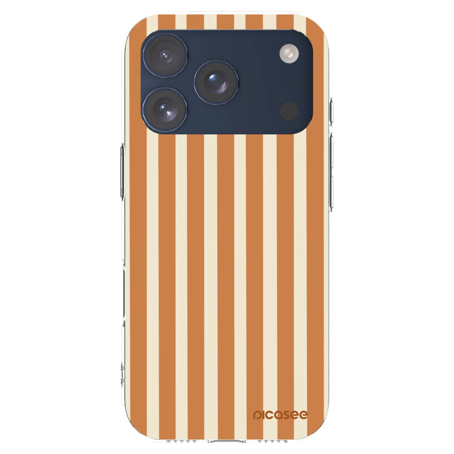 Picasee silikonový průhledný obal pro Apple iPhone 17 Pro - Orange lines
