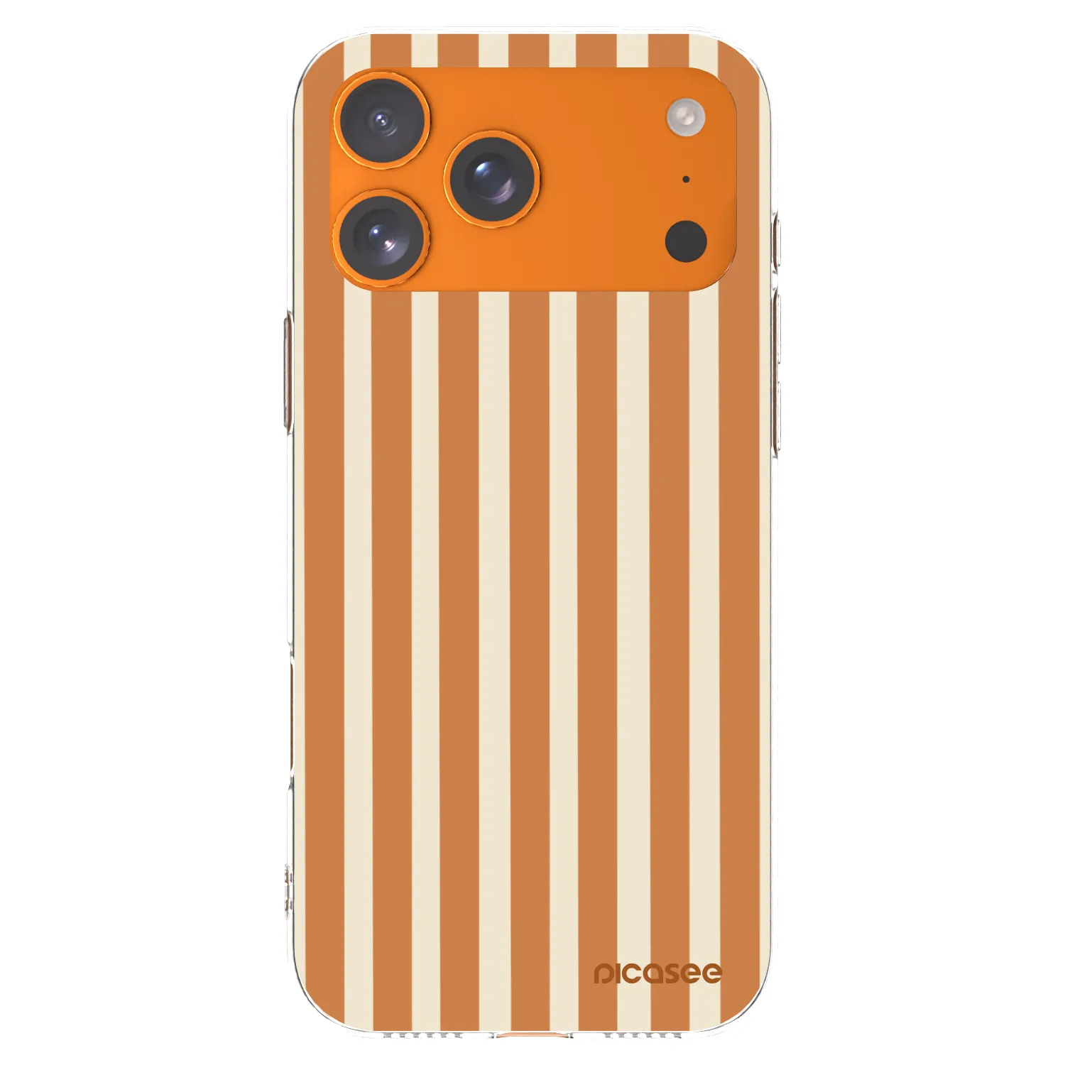 Picasee silikonový průhledný obal pro Apple iPhone 17 Pro Max - Orange lines