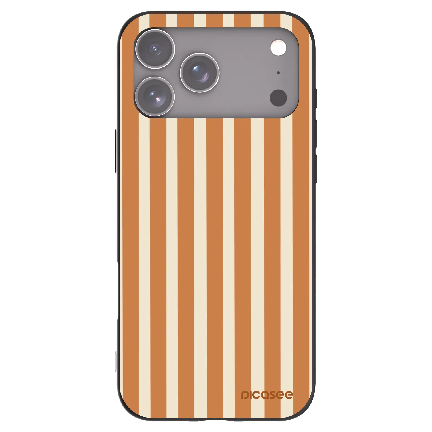 Picasee silikonový černý obal pro Apple iPhone 17 Pro Max - Orange lines