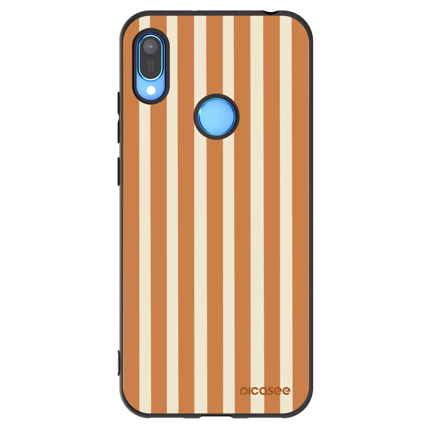 Picasee silikonový černý obal pro Huawei Y6 2019 - Orange lines