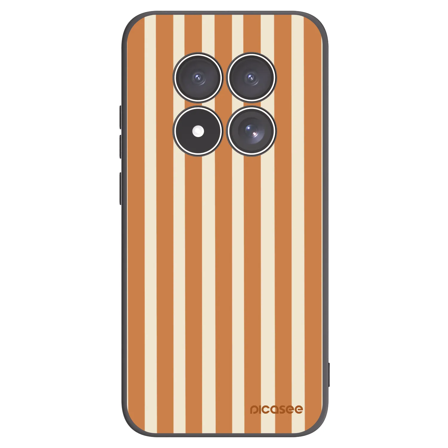 Picasee silikonový černý obal pro Xiaomi Redmi Note 15 Pro 4G - Orange lines