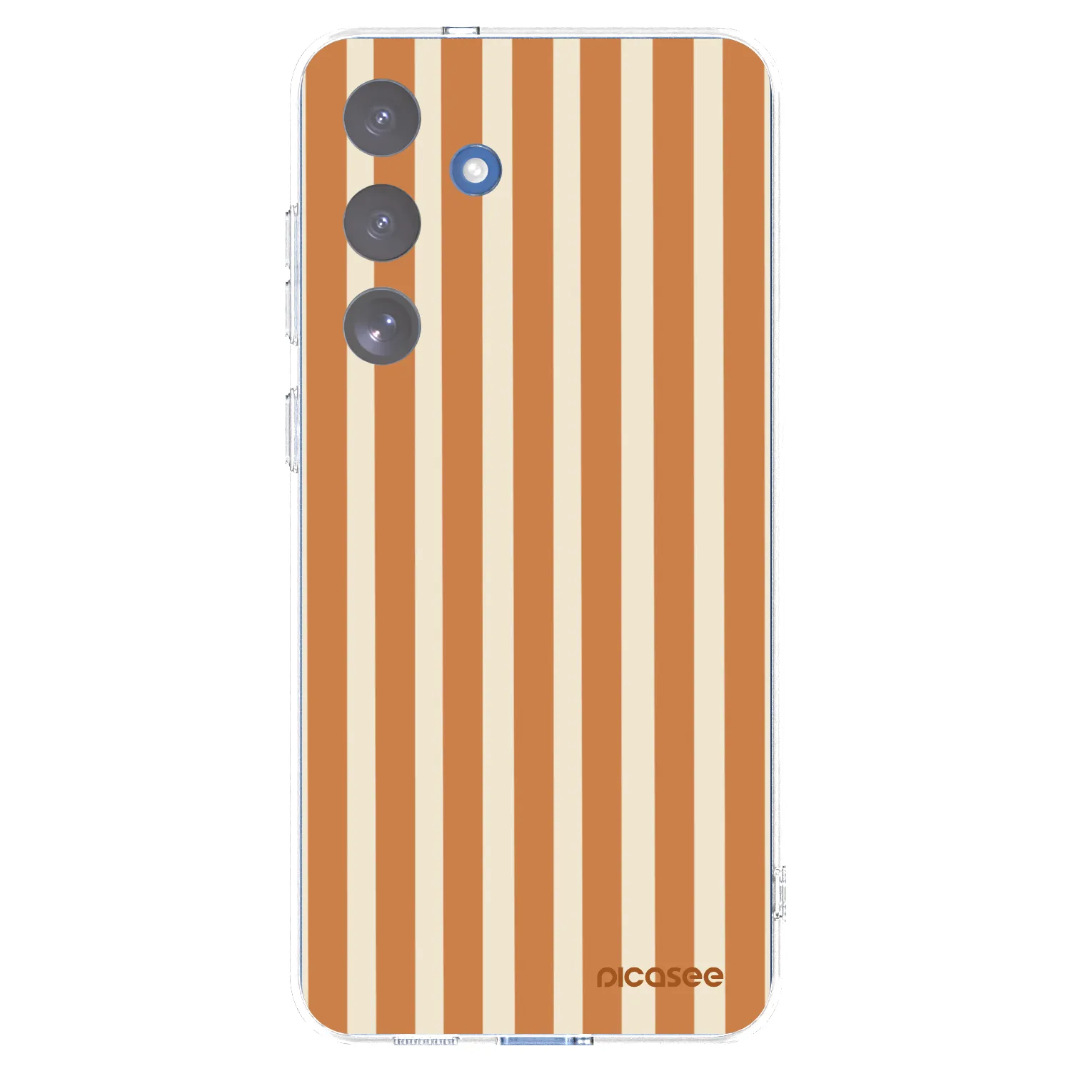 Picasee silikonový průhledný obal pro Samsung Galaxy S25 FE 5G - Orange lines