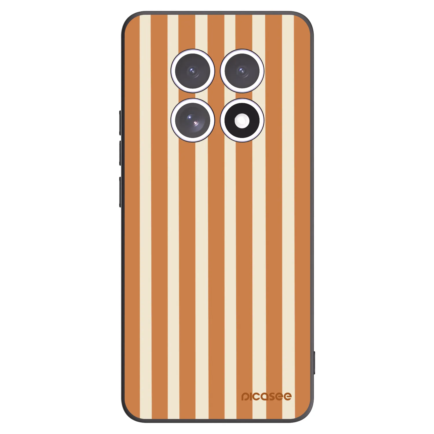 Picasee silikonový černý obal pro Xiaomi Redmi Note 15 4G - Orange lines
