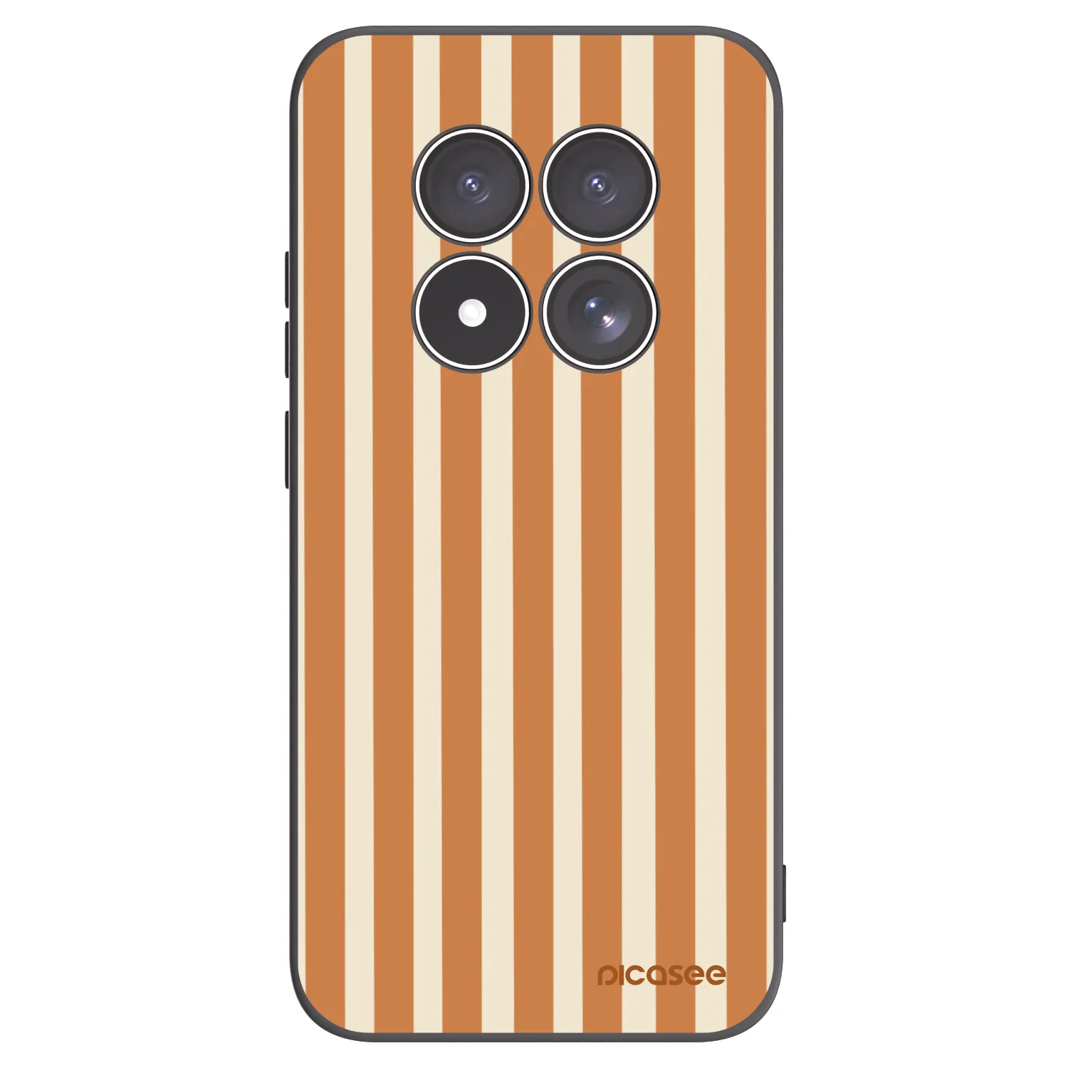 Picasee silikonový černý obal pro Xiaomi Redmi Note 15 Pro 5G - Orange lines