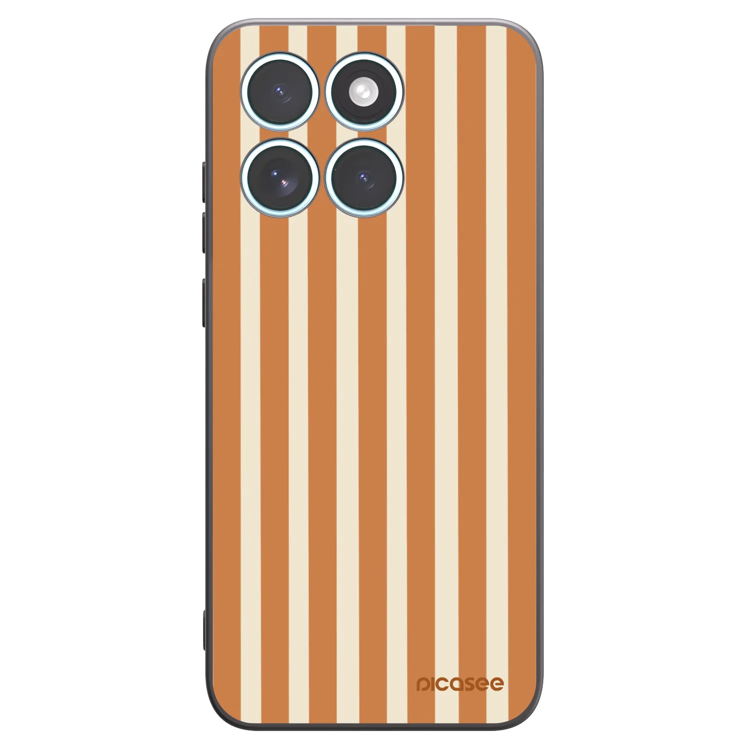 Picasee silikonový černý obal pro Motorola Edge 70 Fusion - Orange lines