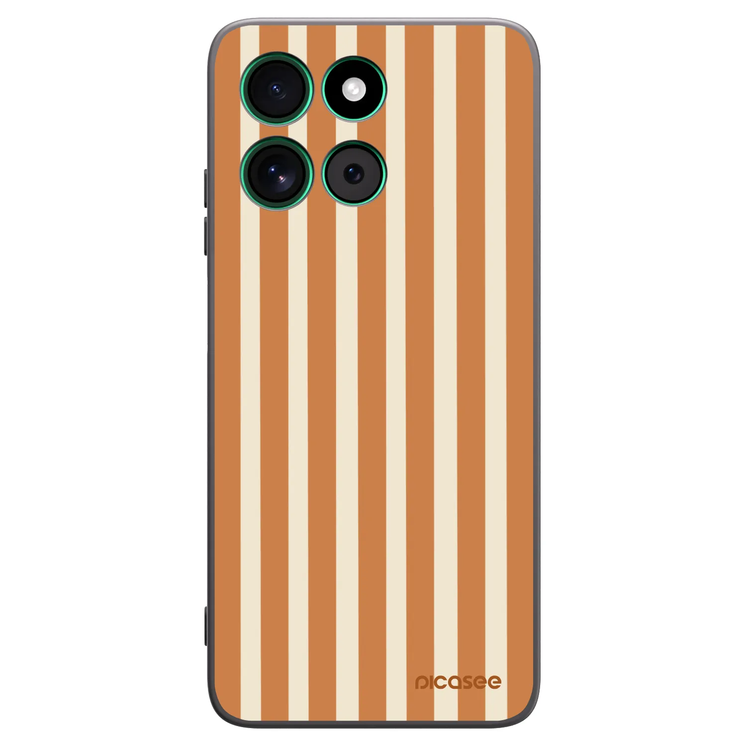 Picasee silikonový černý obal pro Motorola Moto G57 Power - Orange lines