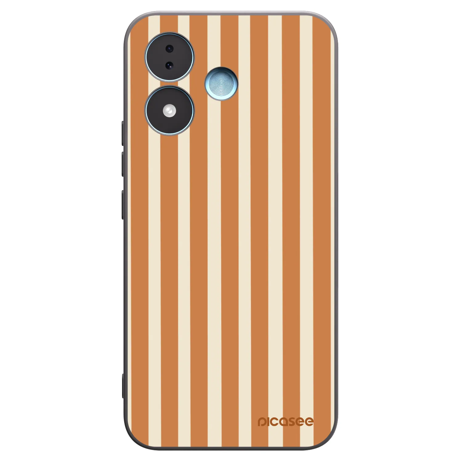 Picasee silikonový černý obal pro Xiaomi Redmi Note 17 5G - Orange lines