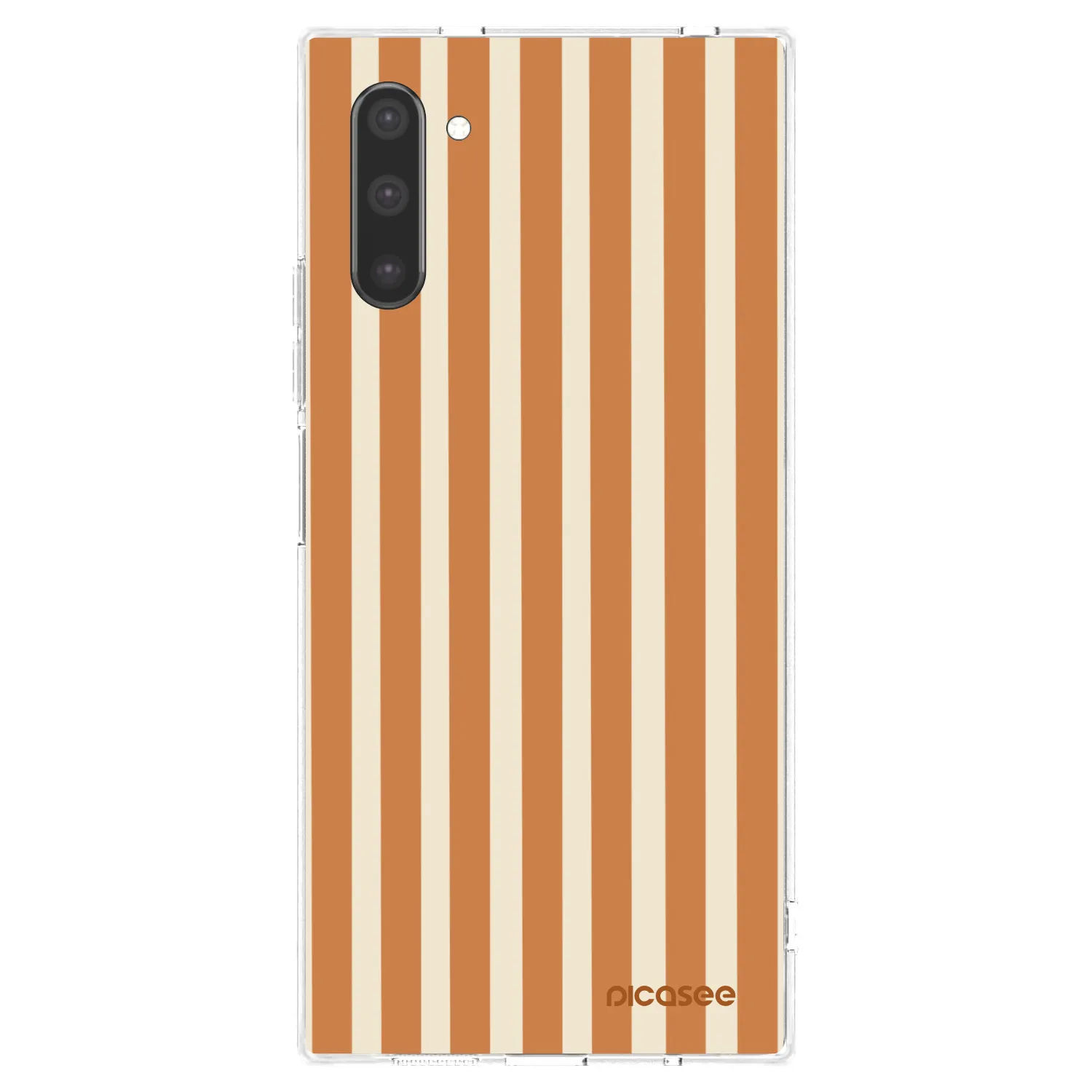 Picasee silikonový průhledný obal pro Samsung Galaxy Note 10 N970F - Orange lines