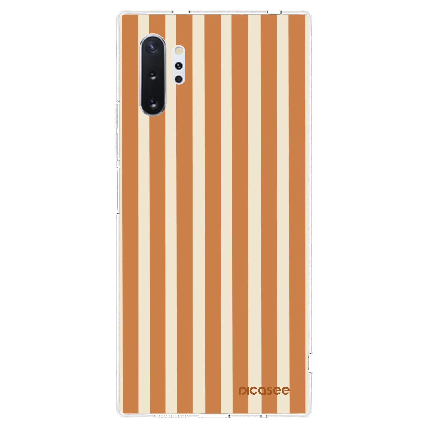 Picasee silikonový průhledný obal pro Samsung Galaxy Note 10+ N975F - Orange lines