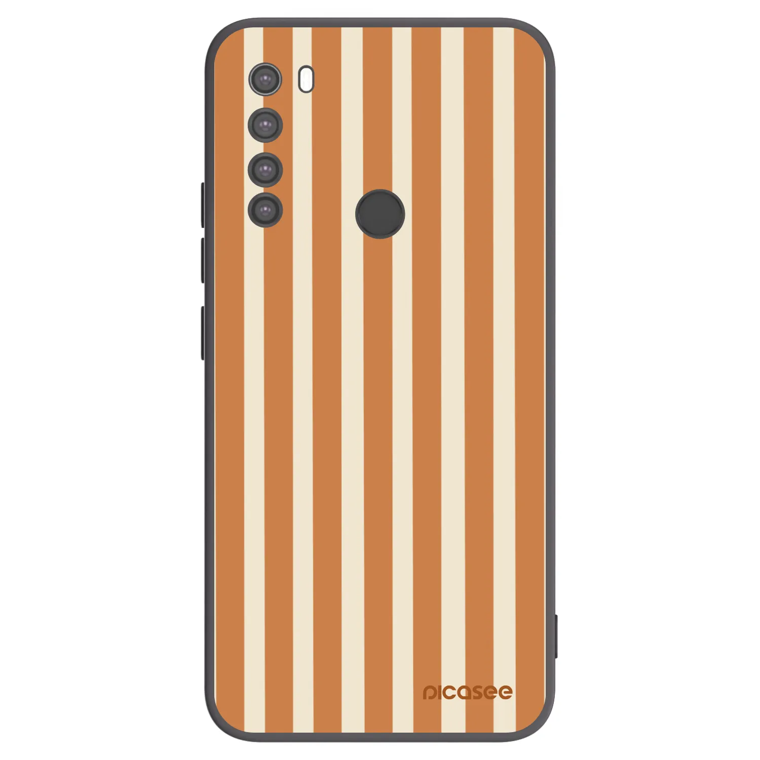 Picasee silikonový černý obal pro Xiaomi Redmi Note 8 - Orange lines