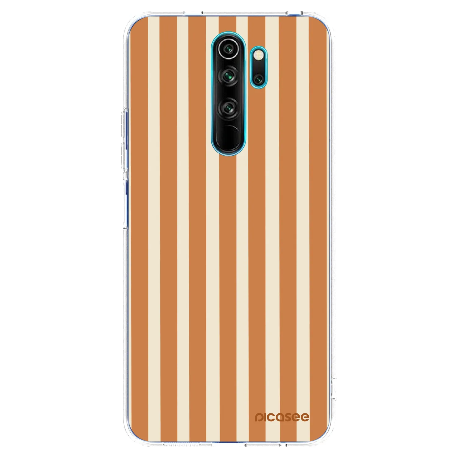 Picasee silikonový průhledný obal pro Xiaomi Redmi Note 8 Pro - Orange lines
