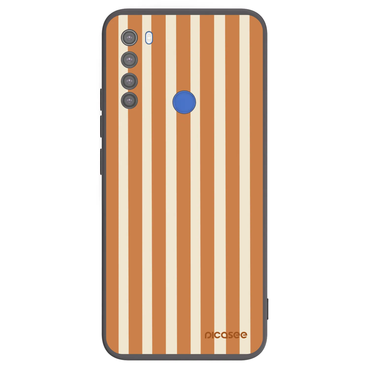 Picasee silikonový černý obal pro Xiaomi Redmi Note 8T - Orange lines