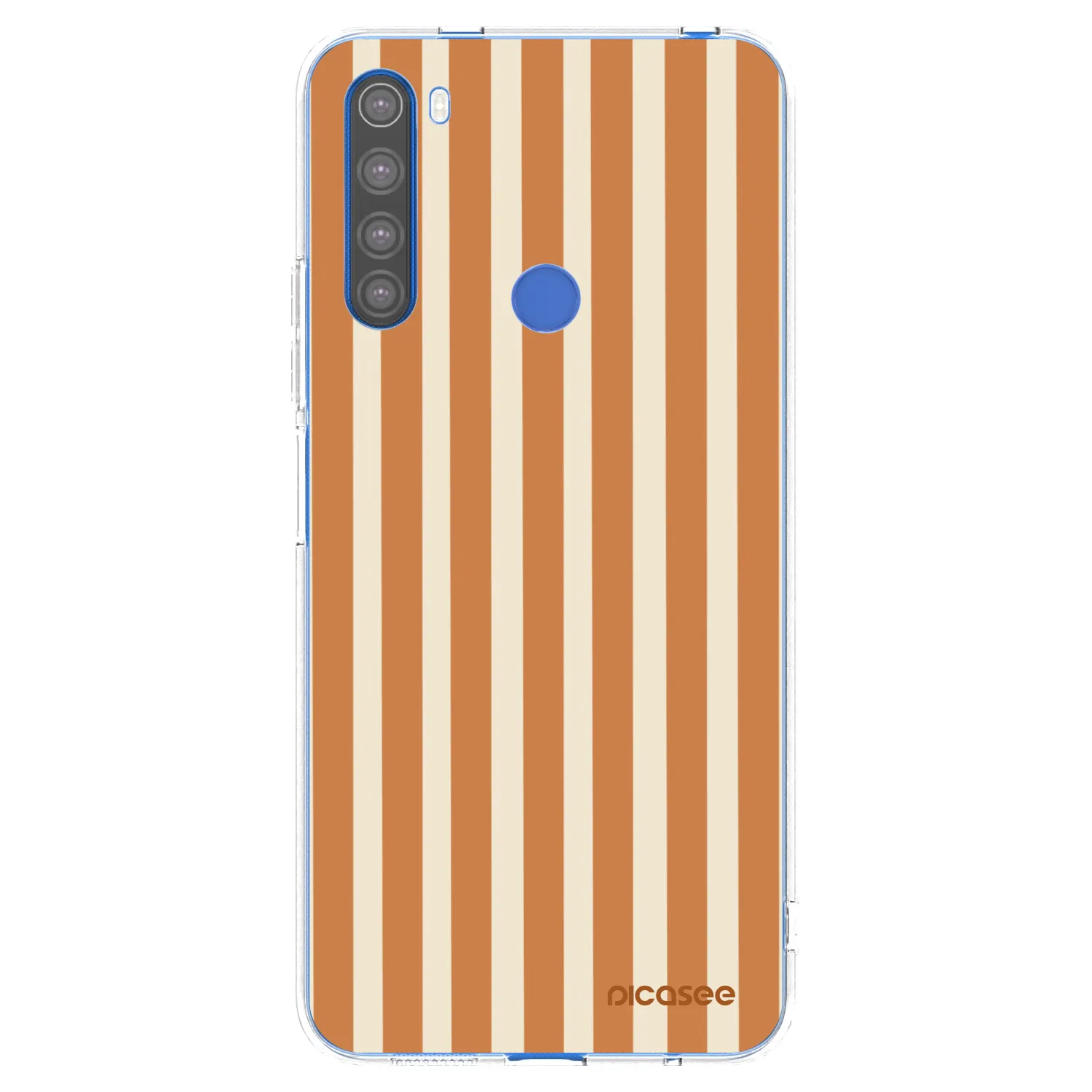Picasee silikonový průhledný obal pro Xiaomi Redmi Note 8T - Orange lines