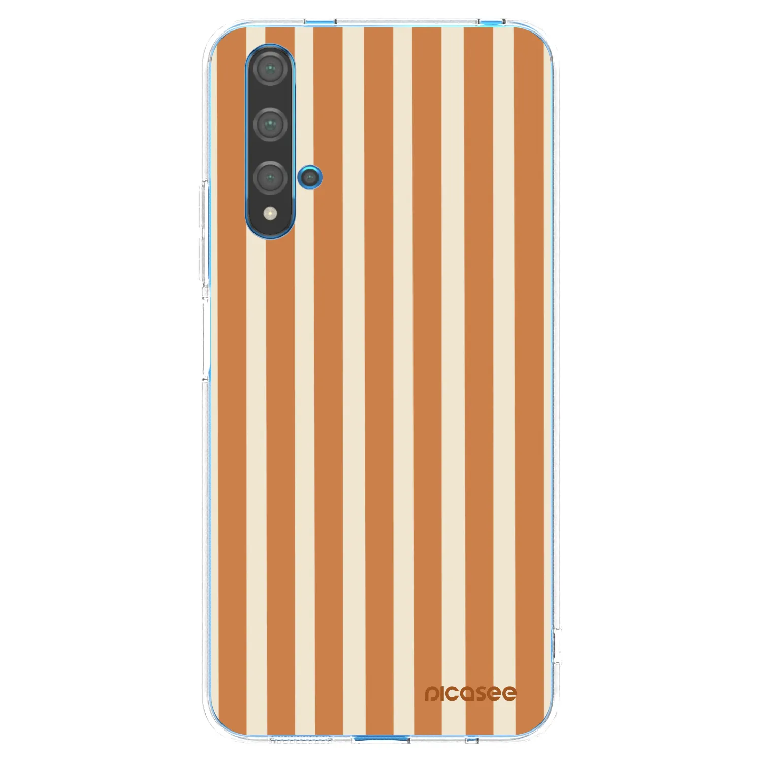 Picasee silikonový průhledný obal pro Huawei Nova 5T - Orange lines