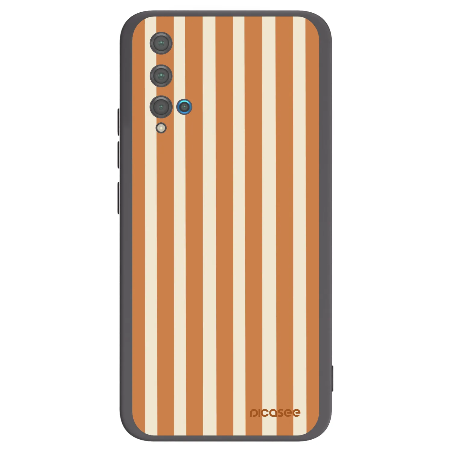Picasee silikonový černý obal pro Huawei Nova 5T - Orange lines