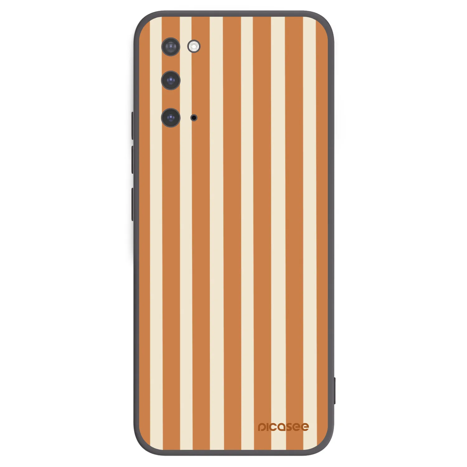 Picasee silikonový černý obal pro Samsung Galaxy S20 G980F - Orange lines