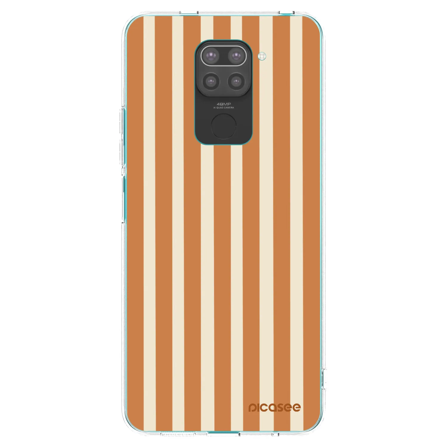 Picasee silikonový černý obal pro Xiaomi Redmi Note 9 - Orange lines