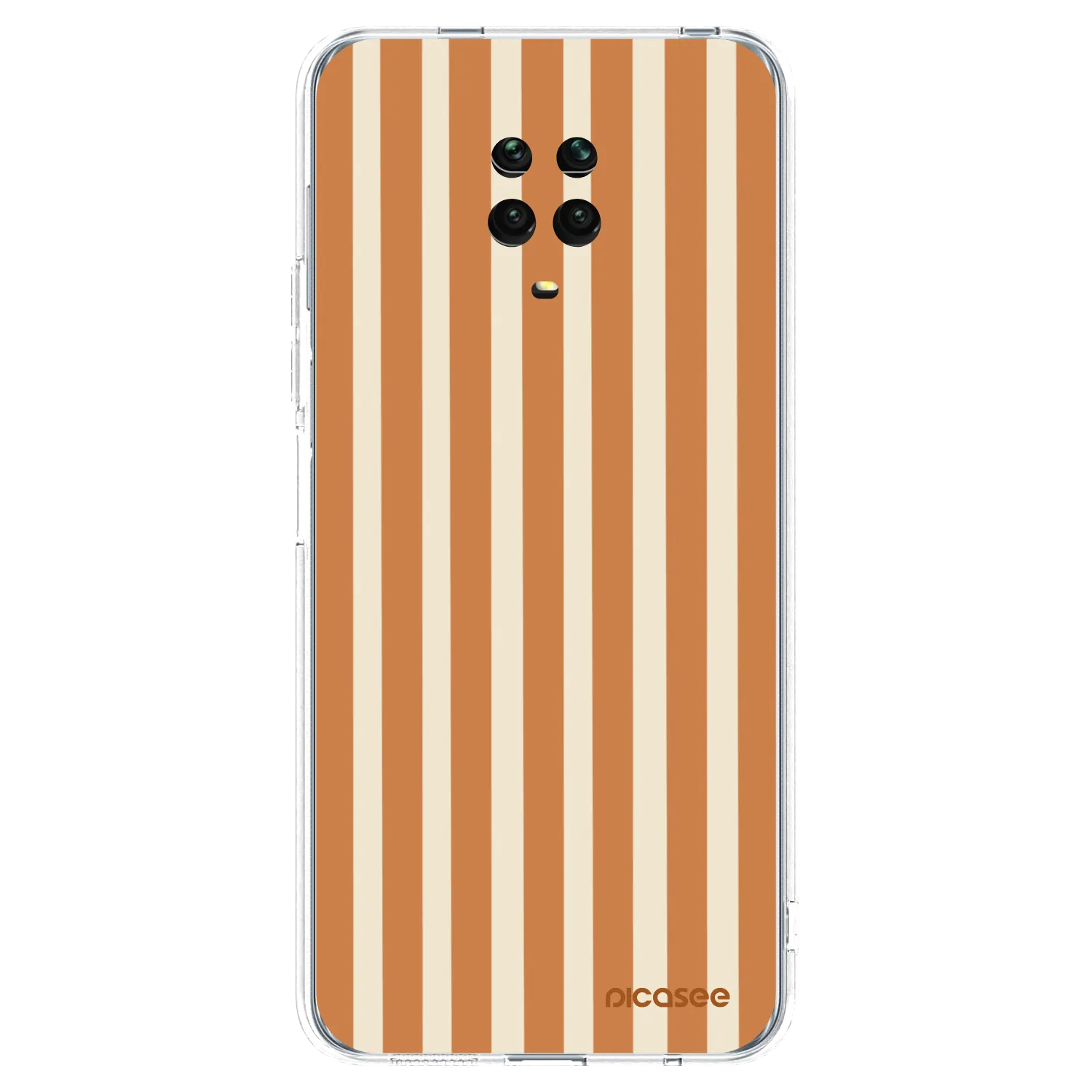 Picasee silikonový průhledný obal pro Xiaomi Redmi Note 9S - Orange lines