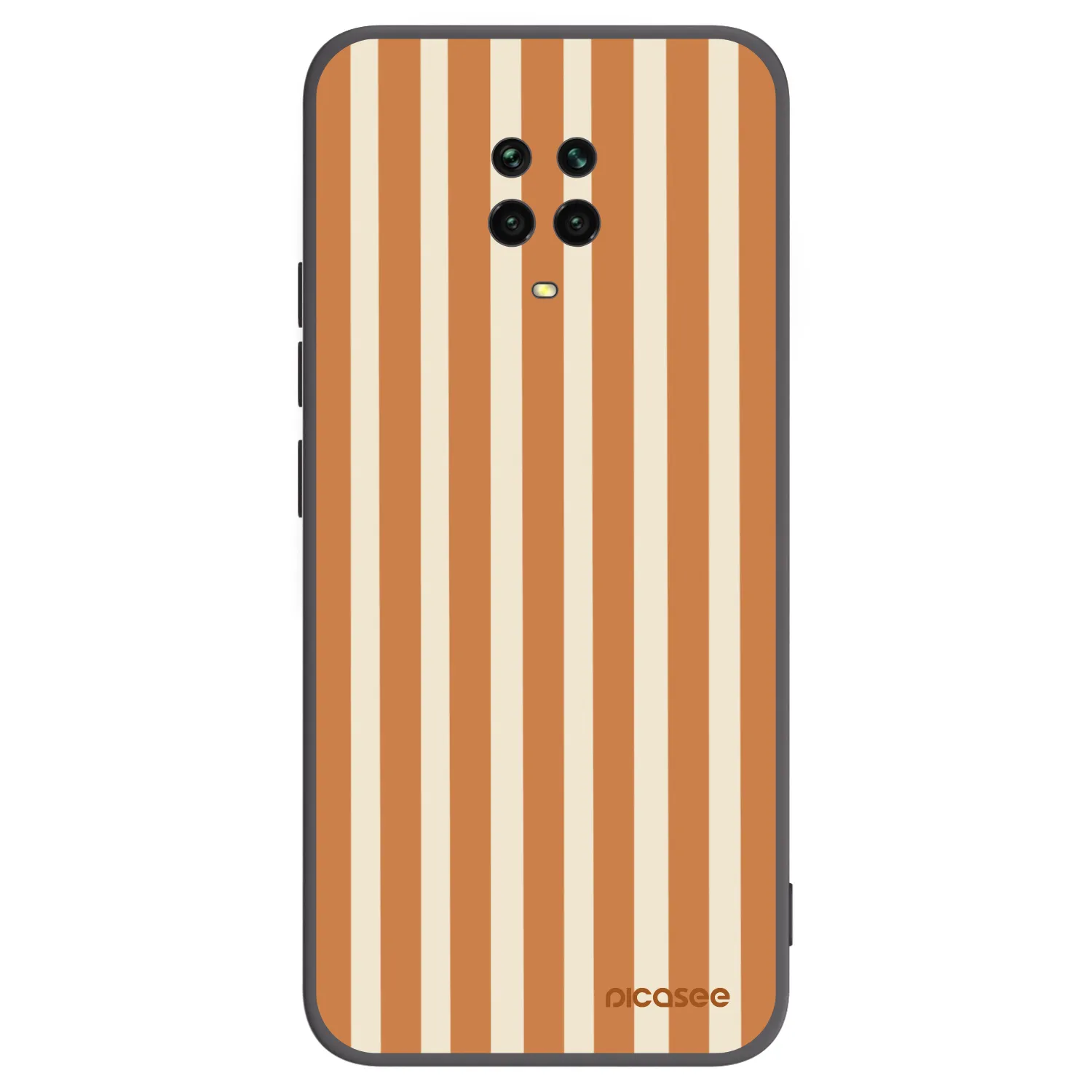 Picasee silikonový černý obal pro Xiaomi Redmi Note 9S - Orange lines