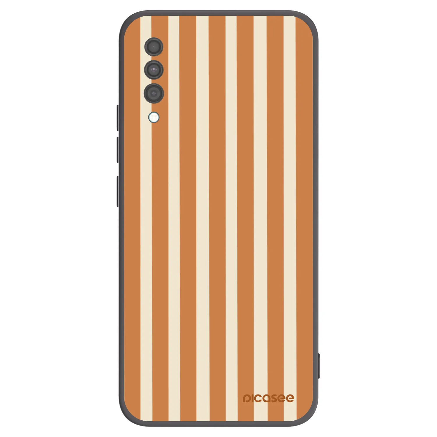 Picasee silikonový černý obal pro Samsung Galaxy A30s A307F - Orange lines